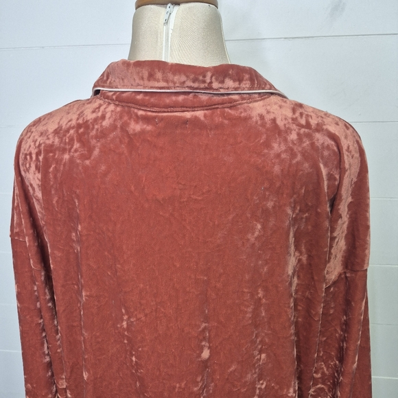 Aerie Crushed Velvet Pink Pajama Set Size XL - Picture 6 of 16